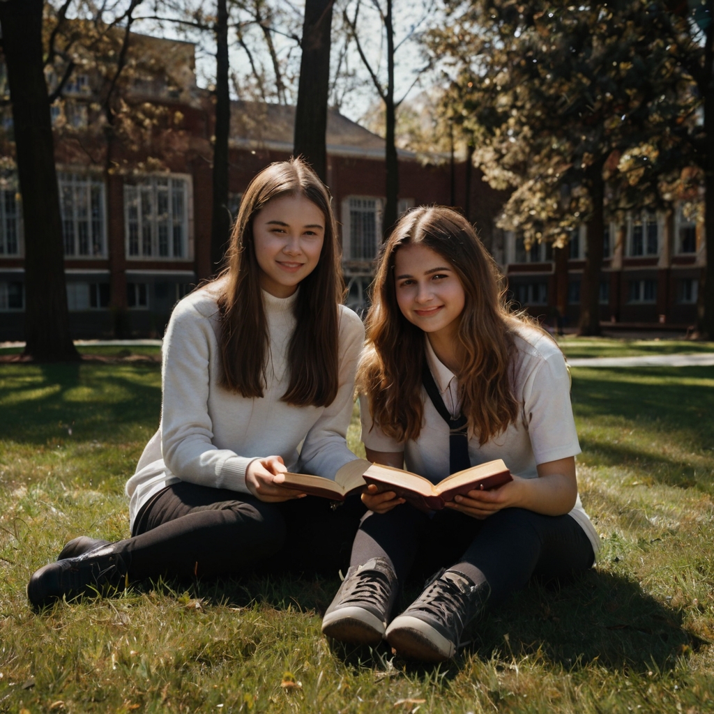 Student with books